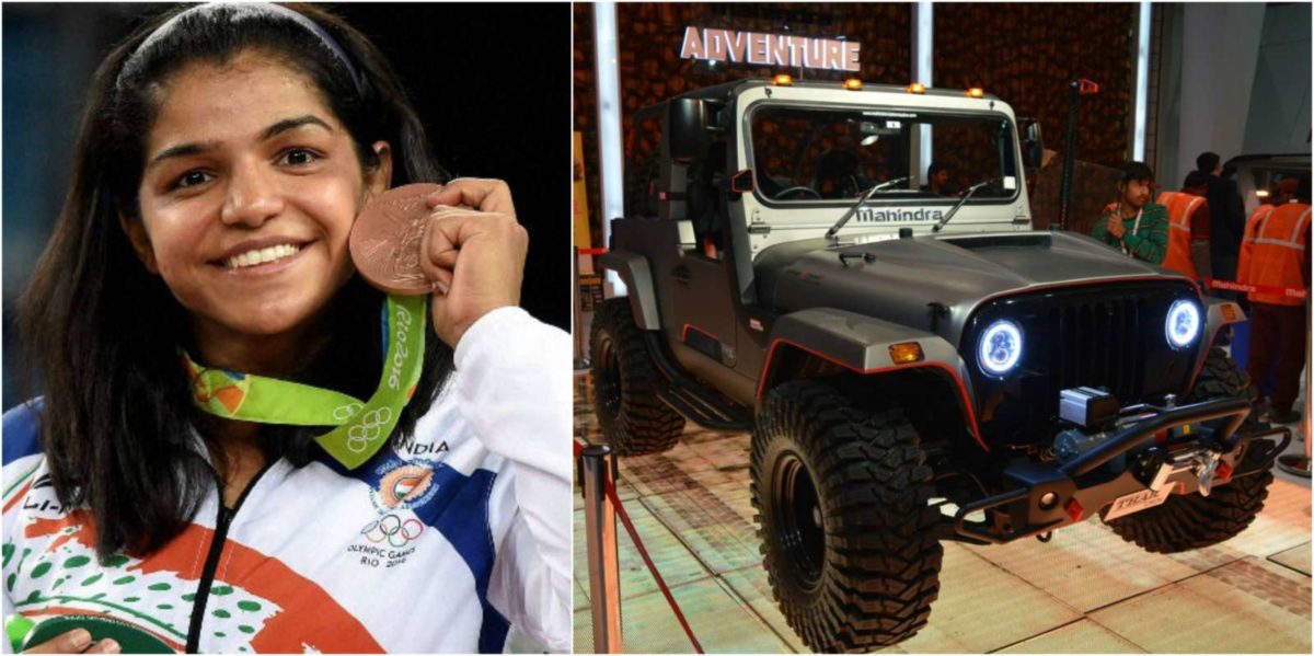 Sakshi Malik mahindra Thar Motoroids