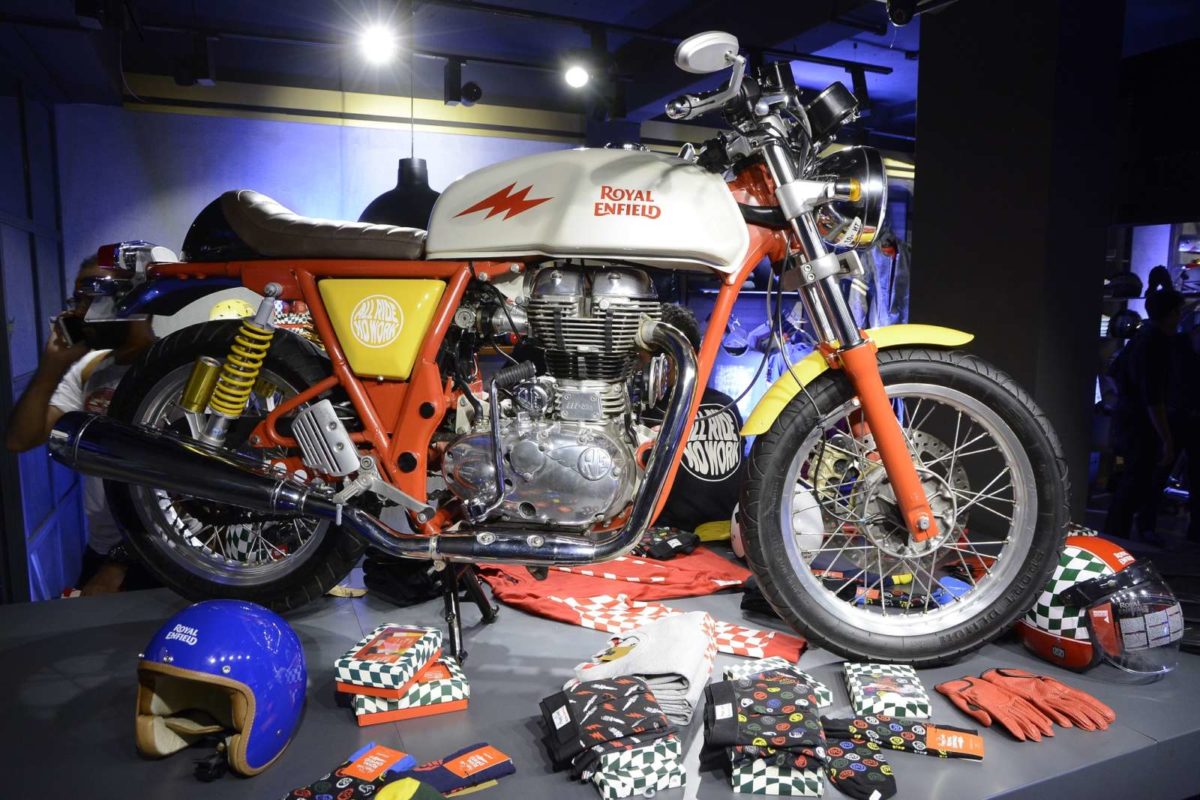 Continental GT designed by Royal Enfield and Happy Socks team to celebrate the unexpected collaboration