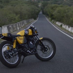 Custom Cafe Racer by Hustler Moto Bajaj Pulsar