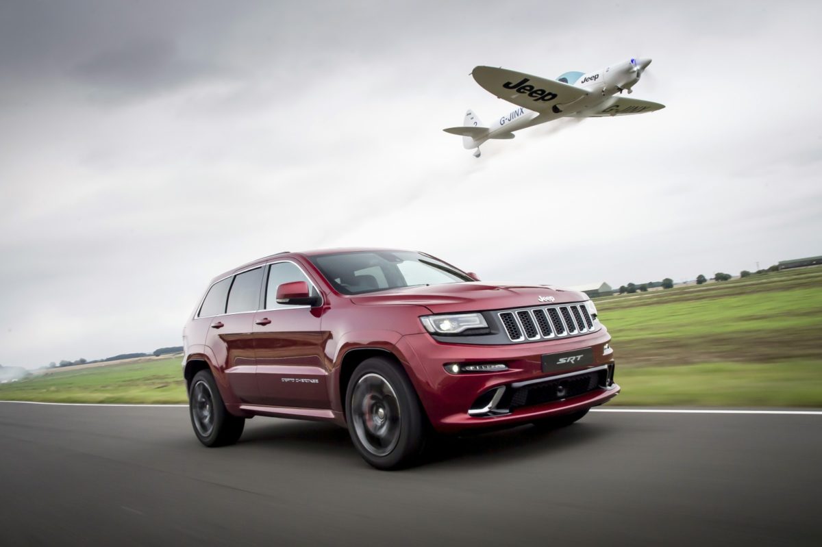 Jeep Grand Cherokee SRT vs plane