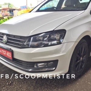 VW Vento Highline Plus with LED headlamps and new alloy wheels spied