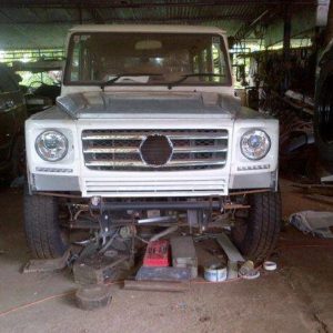 Mahindra Bolero modified into a Mercedes Benz G Wagen