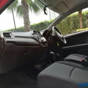 New Honda Brio front seat dashboard