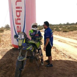 Rider Aravind KP from Sherco TVS Factory Team at Oilibya Rally of Morocco