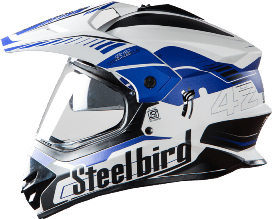 Steelbird SB  Bang Airborne Motocross helmet Blue White