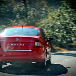 New Skoda Rapid Facelift Action shots