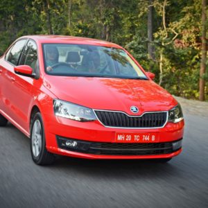 New Skoda Rapid Facelift Action shots