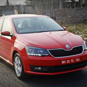 New Skoda Rapid Facelift Action shots