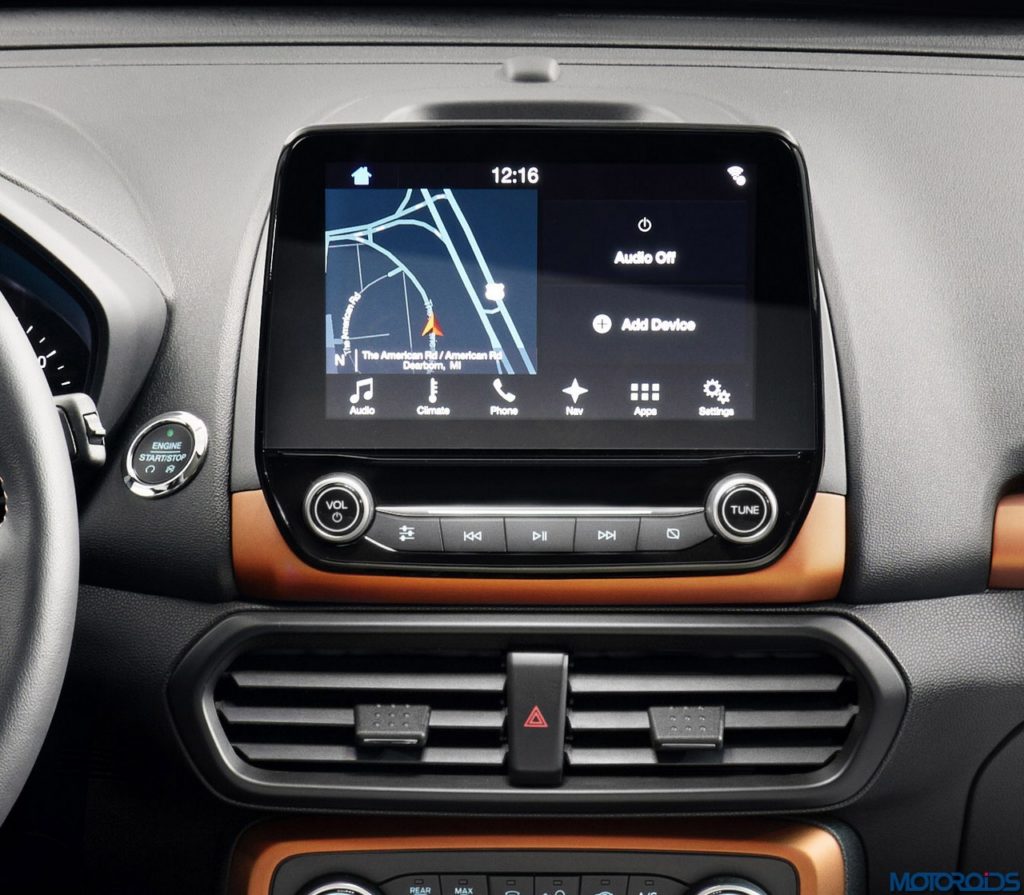 All-new Ford EcoSport SES features unique interior styling cues such as bold copper accents for instrument and door panels along with sport seats.