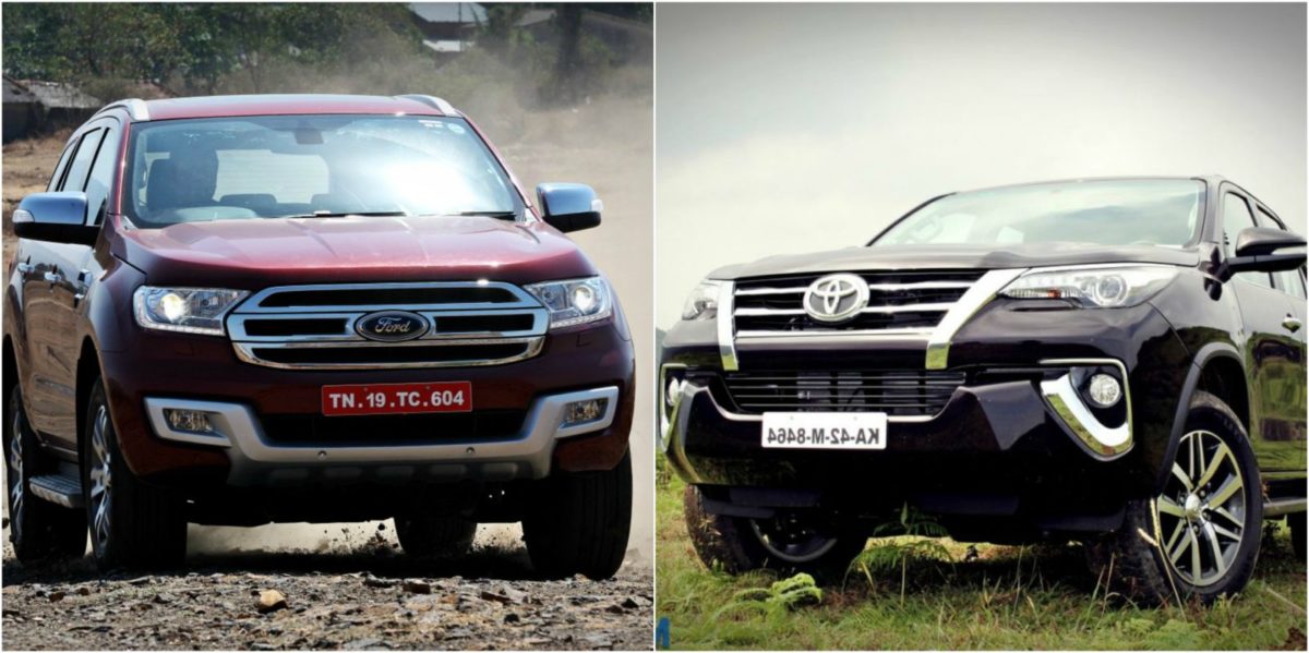 New Toyota Fortuner vs New Ford Endeavour Collage