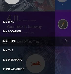 TVS IRIDE Menu