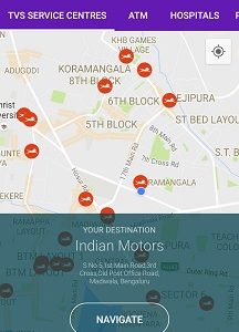 TVS IRIDE Menu  My Location