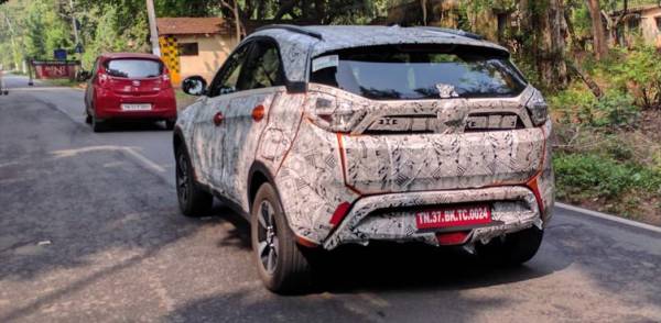 Tata Nexon Sunburst Orange spied