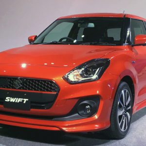 Suzuki Swift red front three quarters