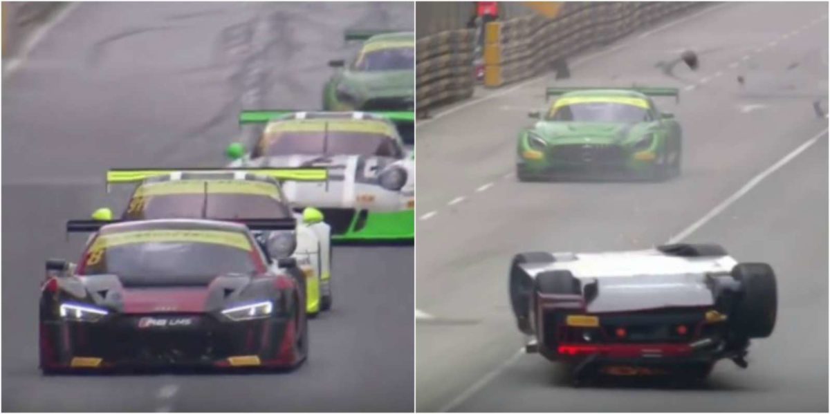 Audi R LMS crash image collage