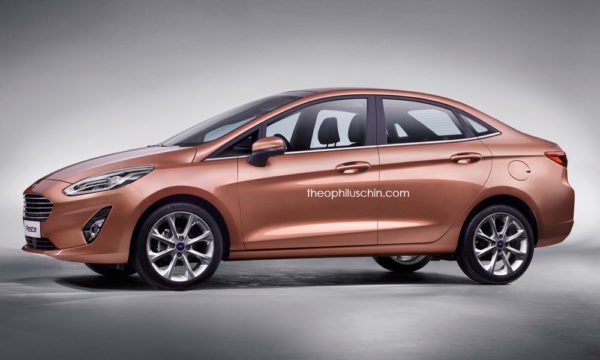 New Ford Fiesta Sedan Render