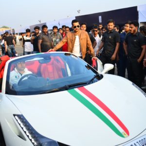 Parambrata with Amit Kumar Modi in Ferrari