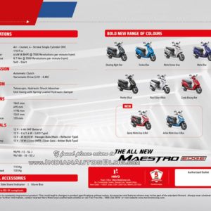 Hero MotoCorp Maestro Edge leaked brochure