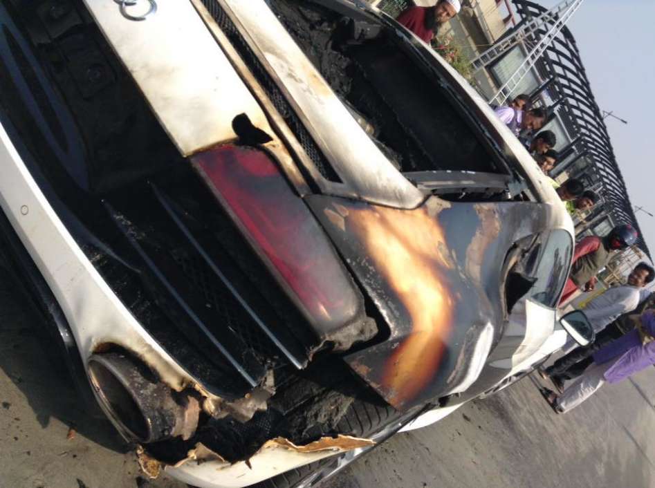 Heartbreaking Images: Bangladesh’s Only Audi R8 V10 Burns To A Crisp ...