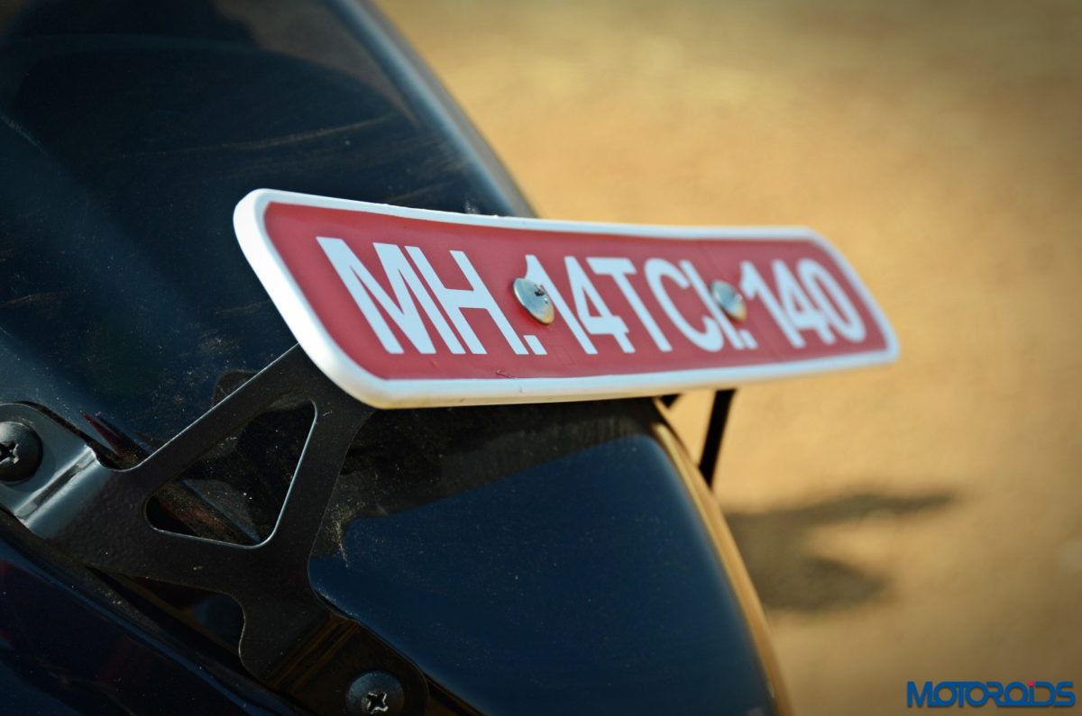 Bajaj Dominar 400 Number plate