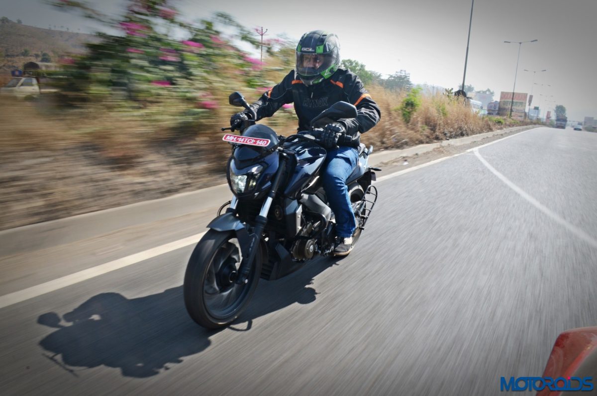 Bajaj Dominar  in action