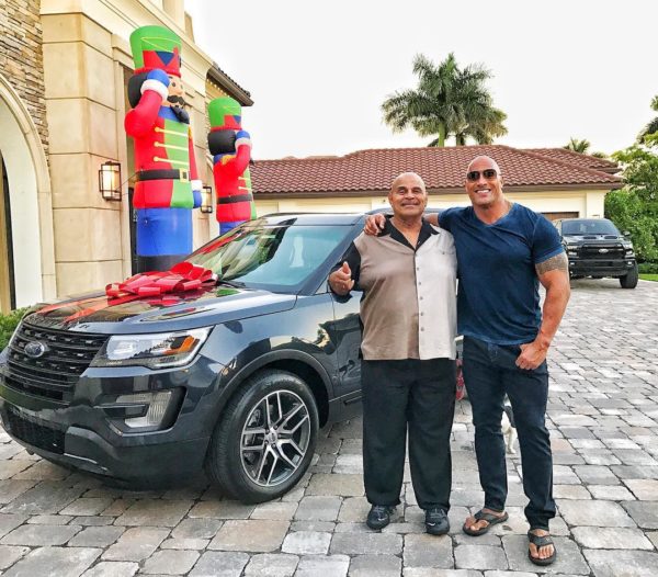 Dwayne “The Rock” Johnson Gifts A Brand New Ford Explorer To His Dad On Christmas