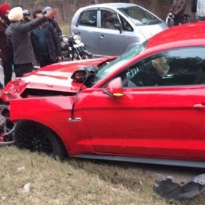 Ford Mustang Crash India