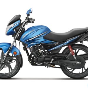 Hero MotoCorp Glamour FI Techno Blue Rev Side