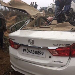 Honda City accident Ludhiana