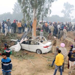 Honda City accident Ludhiana