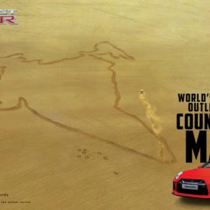 Nissan Salutes India Creates Worlds Largest Ever Country Map With GT R In Rajasthan