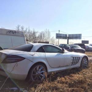 Abandoned Mercedes Benz SLR McLaren