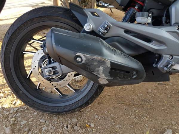 Bajaj Dominar  accident