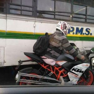 Man With An Amputated Leg Riding His KTM