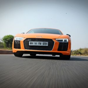 New Audi R V Plus action