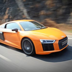 New Audi R V Plus action