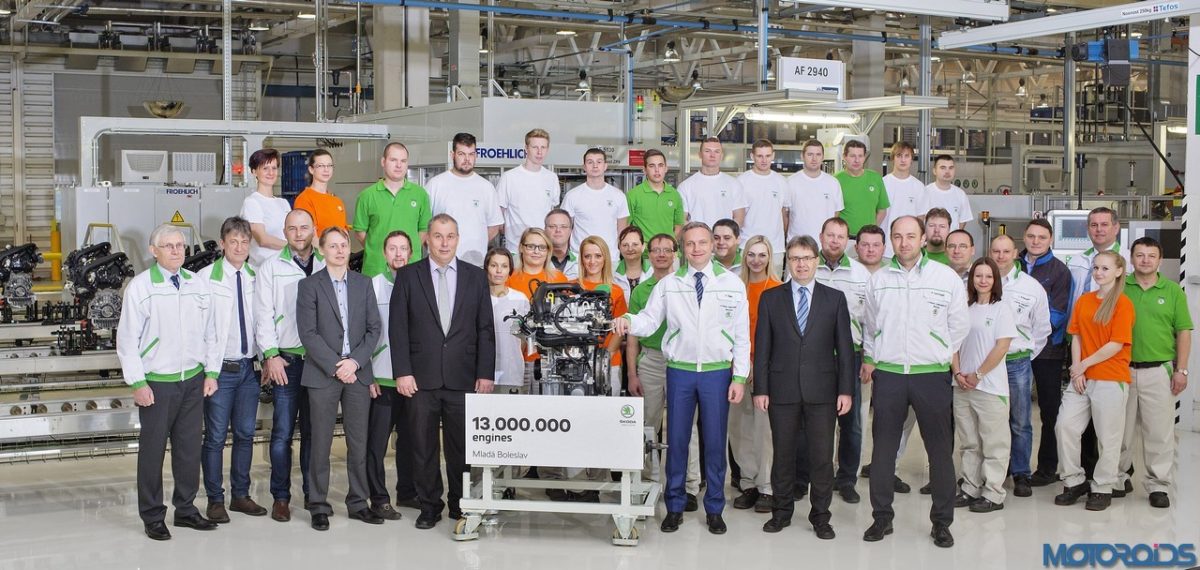 Škoda Celebrates  Millionth Engine from Mladá Boleslav Launches Production Of New