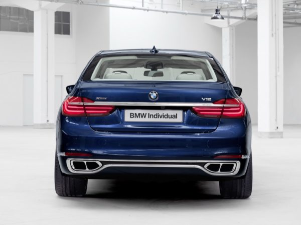BMW M760Li V12 Excellence rear profile