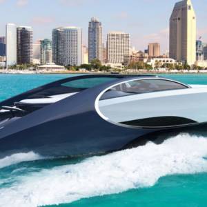 Bugatti Chiron inspired Superyacht