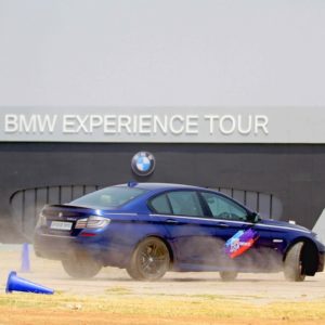 The BMW  Series in action at the BMW Experience Tour in Lucknow