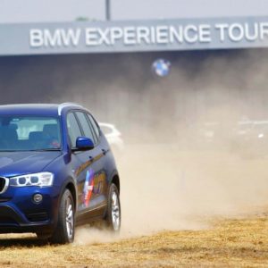 The BMW X in action at the BMW Experience Tour in Lucknow