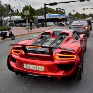 Chrome Red Porsche  Spyder With Weissach Package