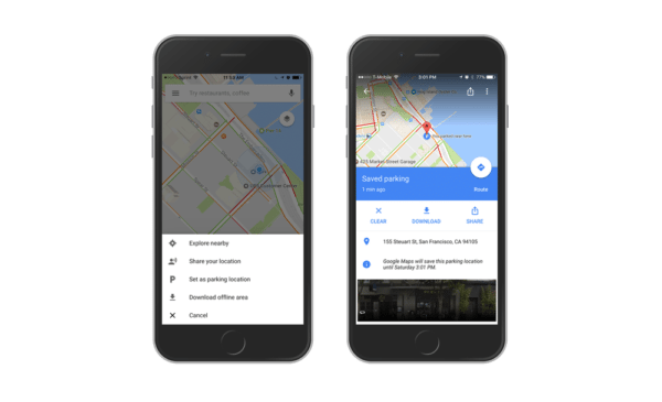 Google Maps SavedParking iOS