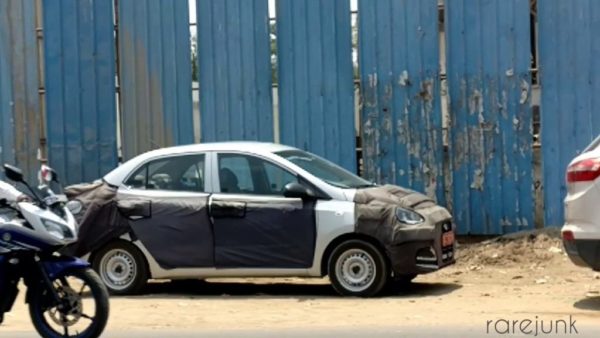 Hyundai Xcent Facelift Spied