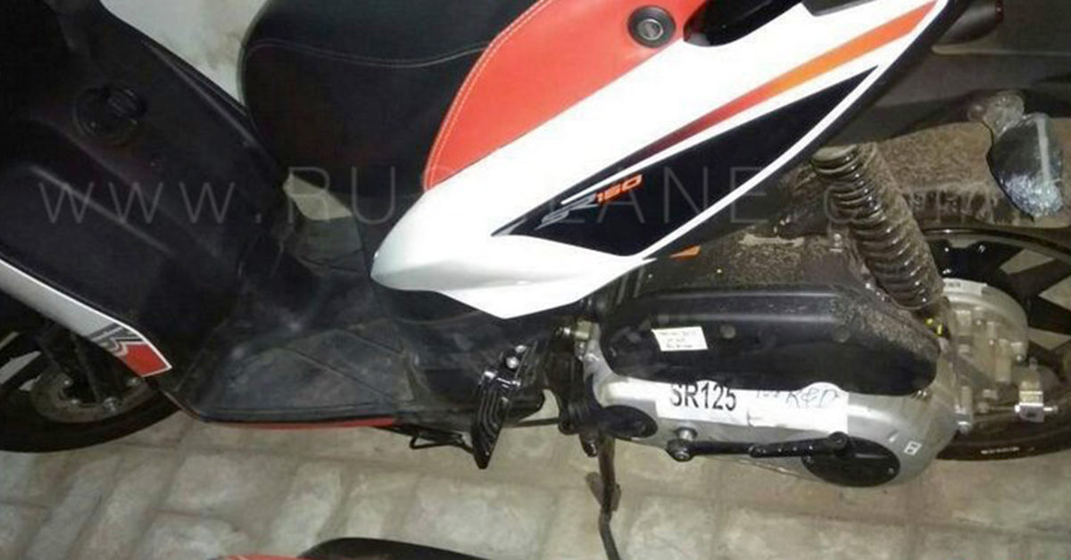 Aprilia SR Spied In India Facebook