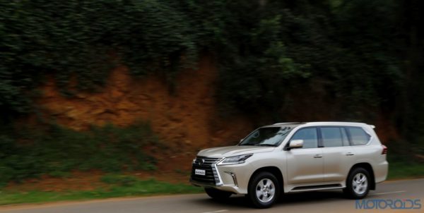 Lexus LX 450d - side view - action shot