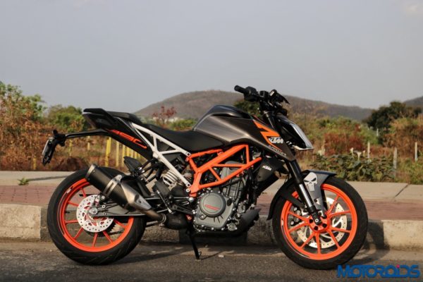 Modified 2017 KTM - Black - Side view - 390 Duke