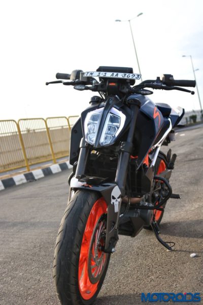 Modified 2017 KTM - Black - Front view - 390 Duke