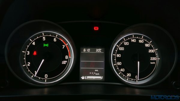 Maruti Suzuki Dzire - instrument cluster