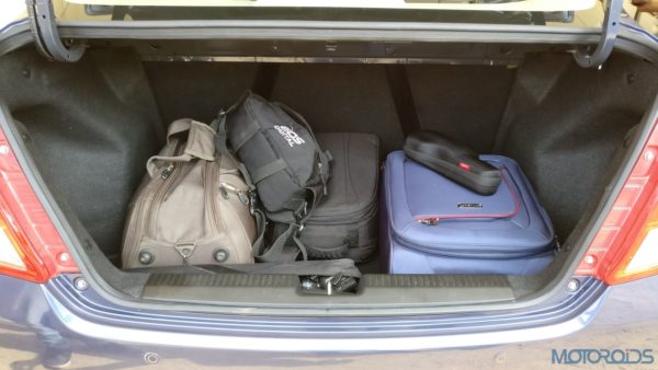 Maruti Suzuki Dzire - boot space with luggage